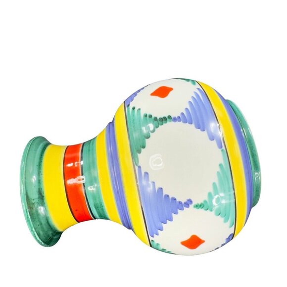 Venetian Art Pottery Vase Vessel Multicolor Glaze Ceramic Hand Made In Italy Vtg - Picture 2 of 15